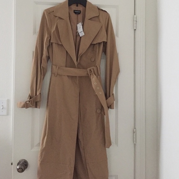 bebe Jackets & Blazers - Long bebe camel trench coat. Very good condition